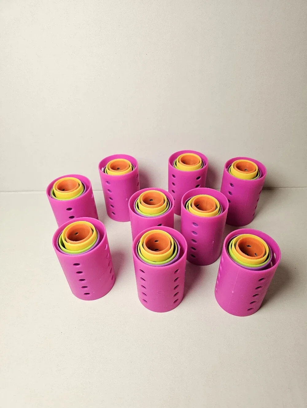 Space Saving Hair Roller Set | Collapsible Rollers & Travel Storage Case Multi